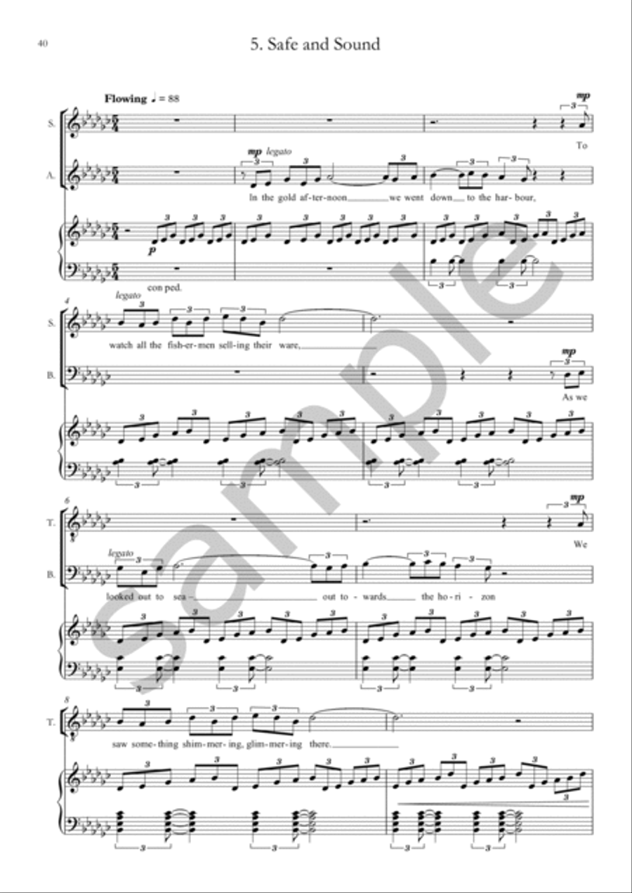 Arion and the Dolphin (Vocal Score) 4-Part scores gallery preview page 7