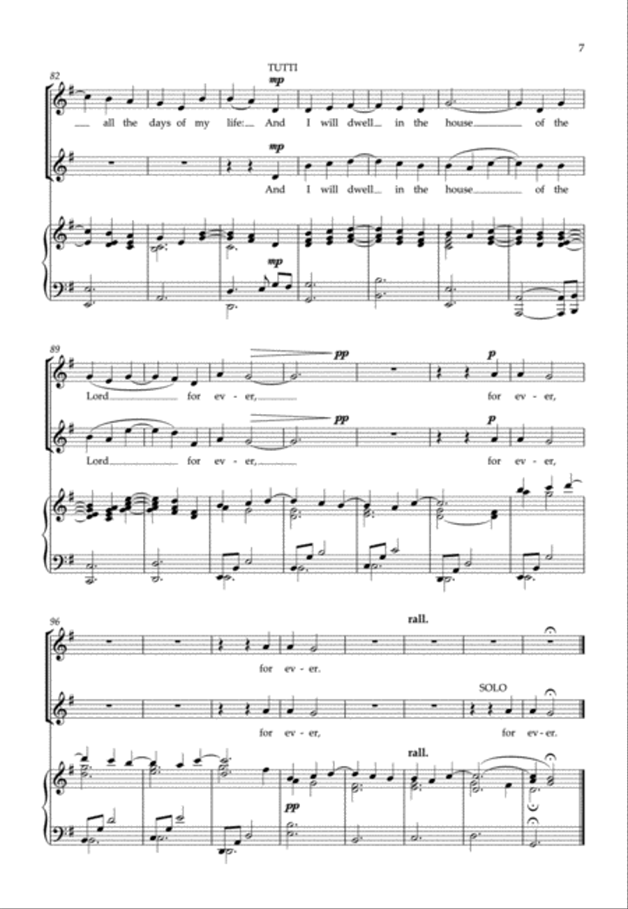 The Lord Is My Shepherd (Psalm 23) A Cappella scores gallery preview page 3