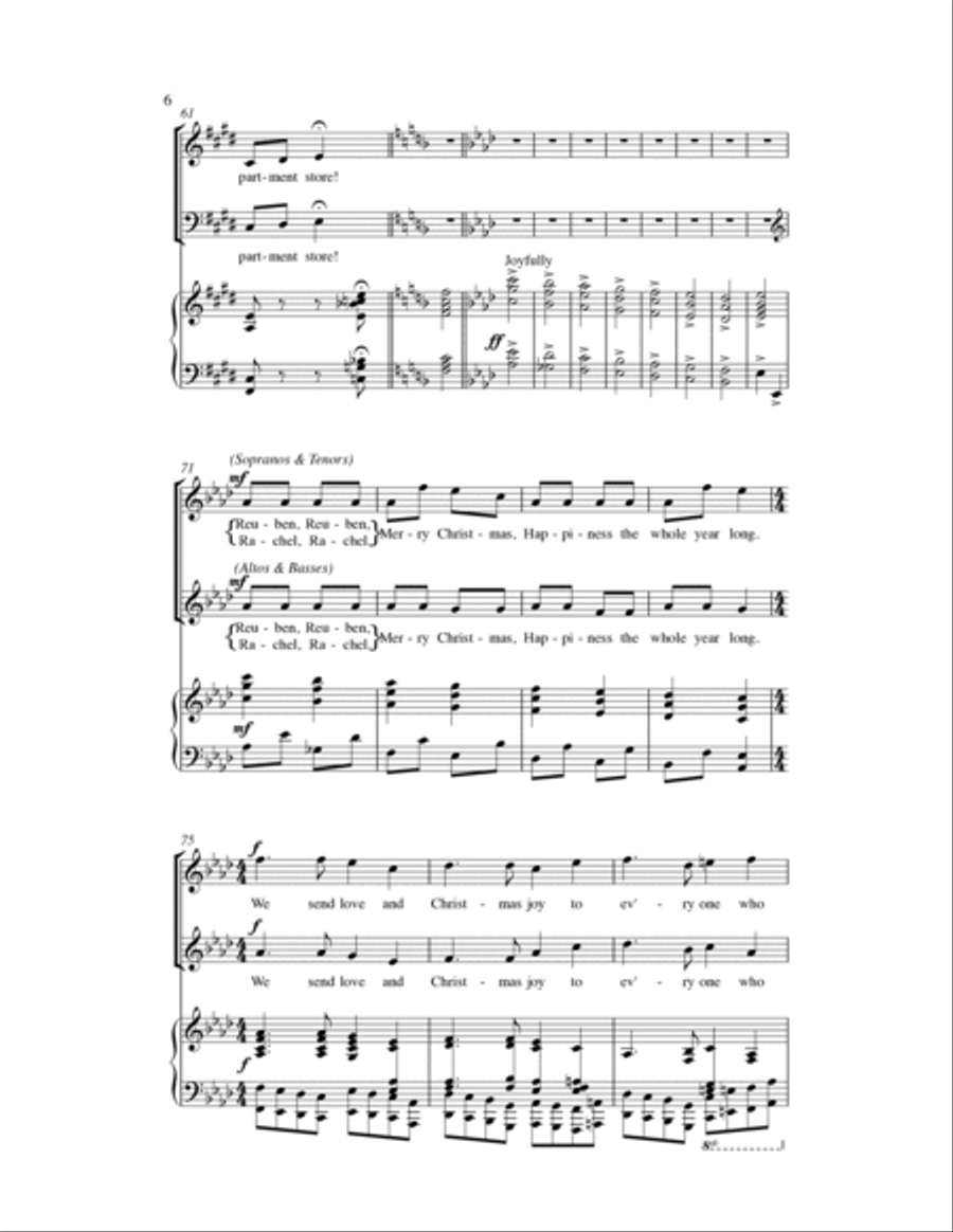 Reuben And Rachel At Christmas Time 4-Part scores gallery preview page 7