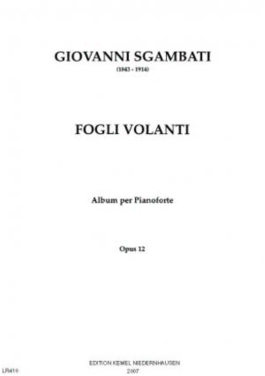 Fogli volanti Piano Solo scores gallery preview page 1