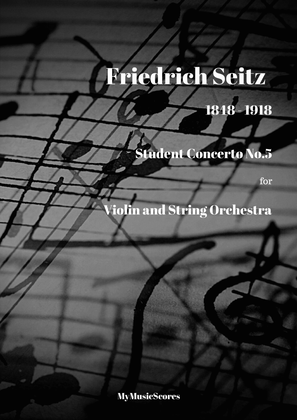 Seitz Student Concerto No 5 Op. 22 for Violin and String Orchestra