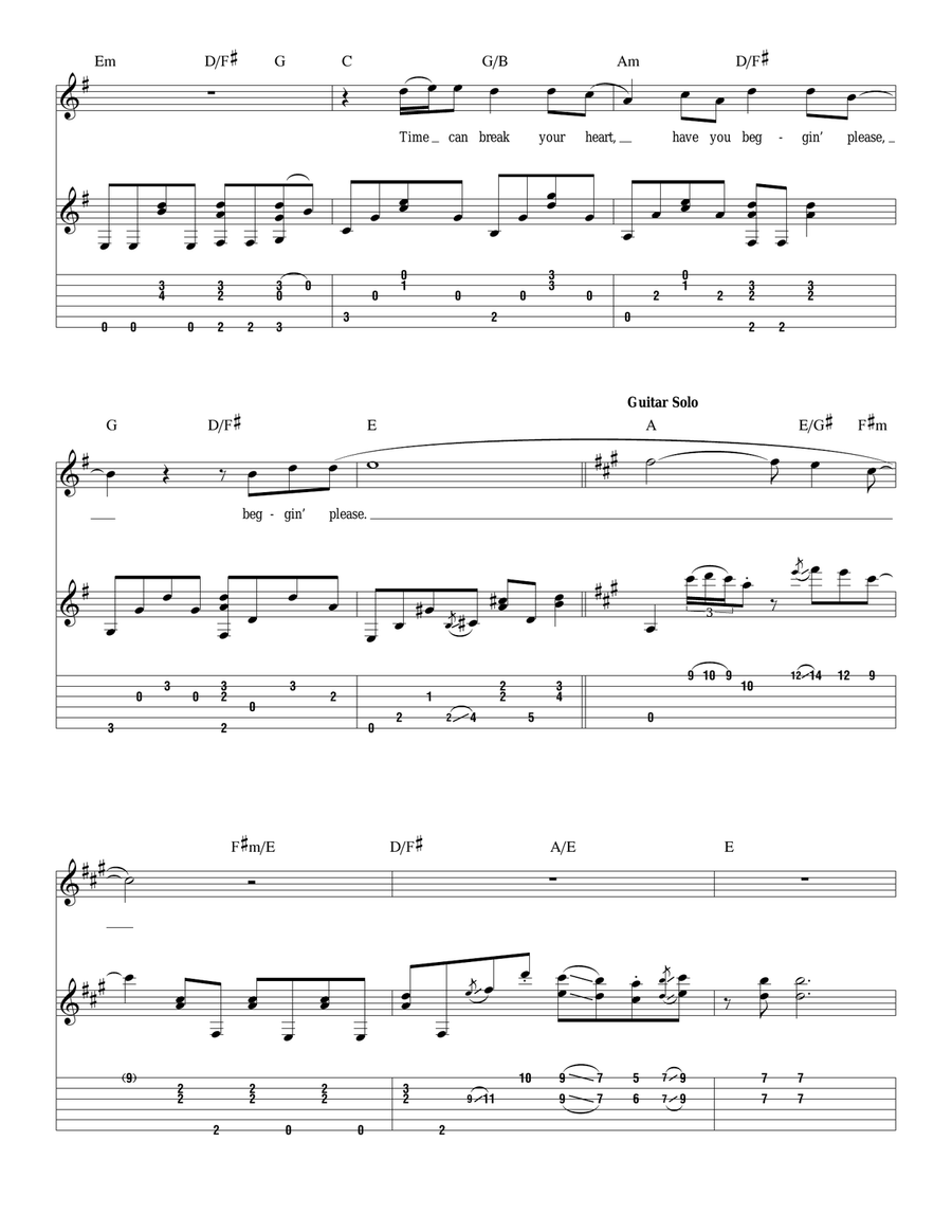 Tears In Heaven Acoustic Guitar scores gallery preview page 4