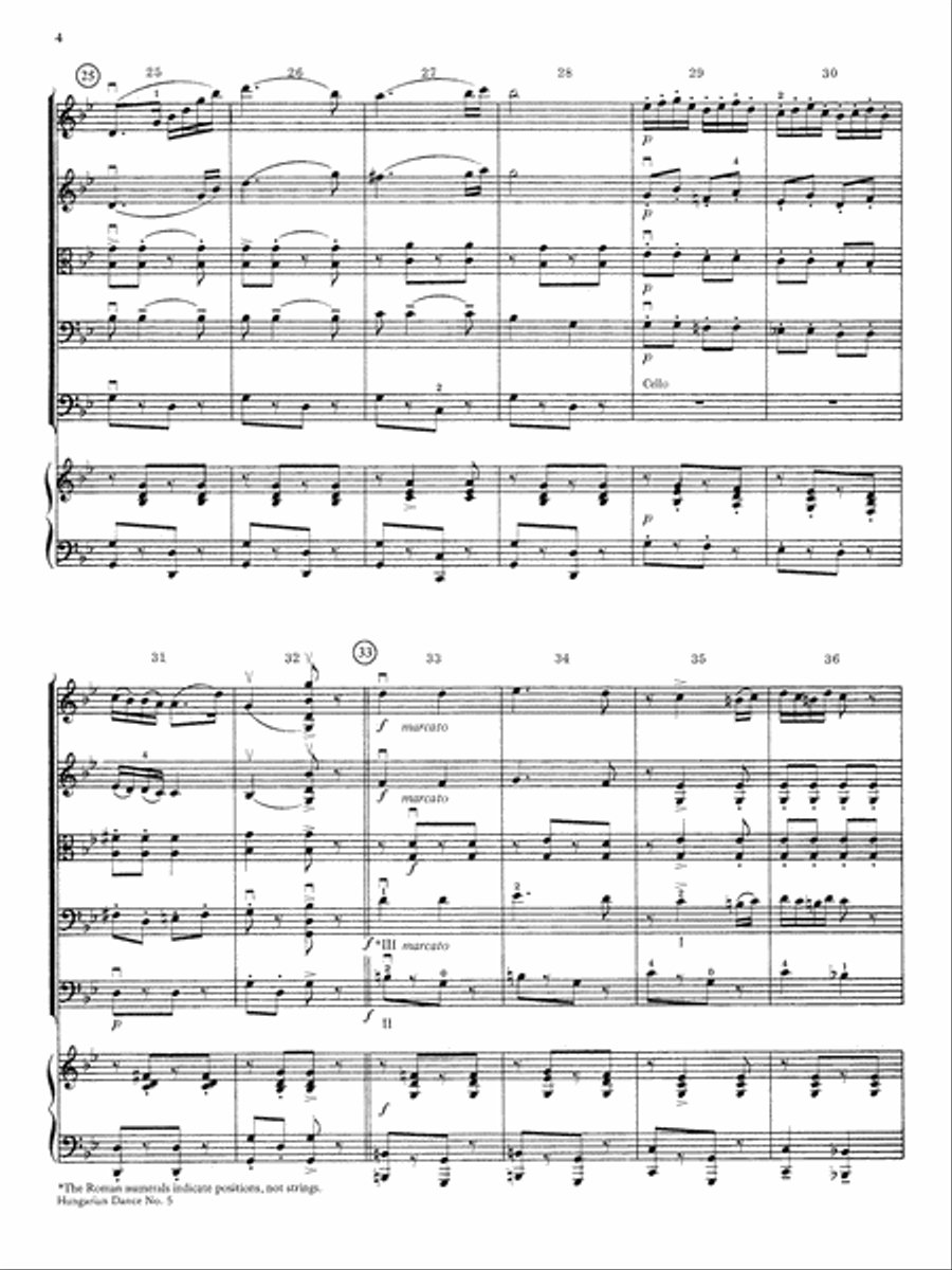 Hungarian Dance No. 5: Score String Orchestra scores gallery preview page 4