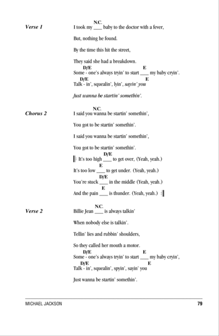 Wanna Be Startin' Somethin' Acoustic Guitar scores gallery preview page 2
