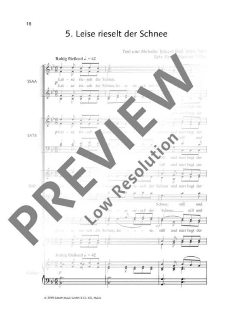 Leise rieselt der Schnee TTBB scores gallery preview page 2