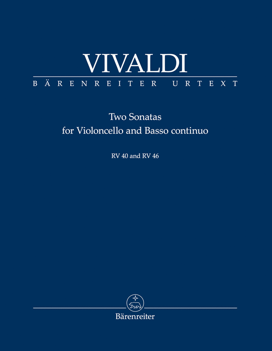 Two Sonatas for Violoncello and Basso contiuo RV 40, RV 46