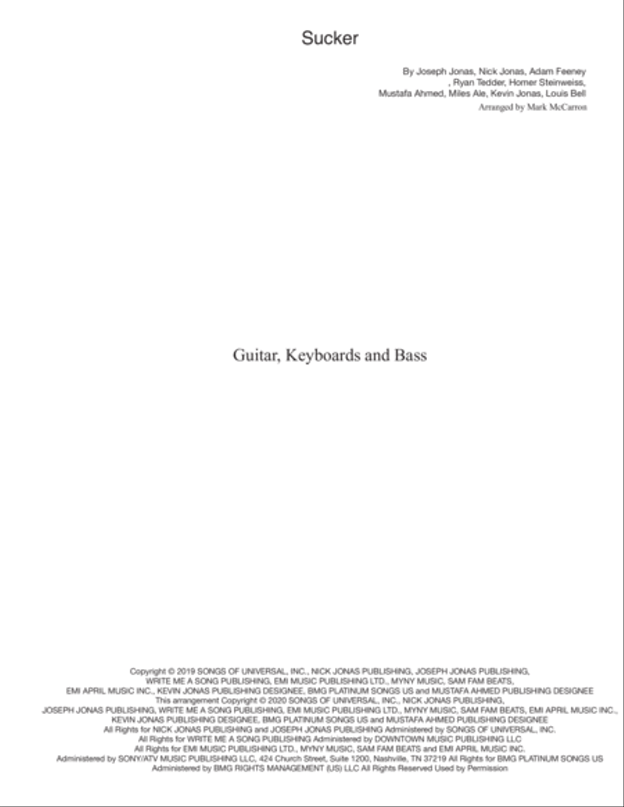 Sucker Electric Guitar scores gallery preview page 1