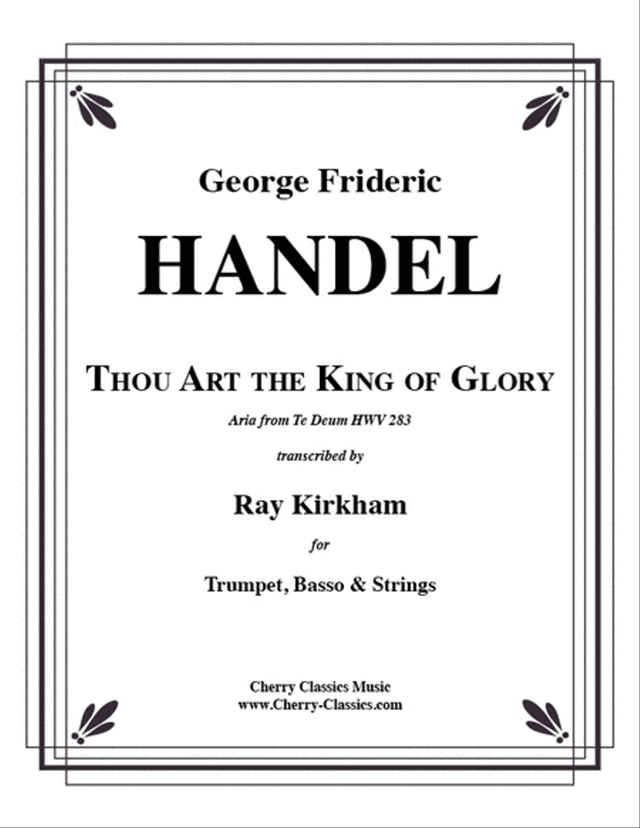 Thou Art the King of Glory for Trumpet, Basso & Strings Trumpet scores gallery preview page 1