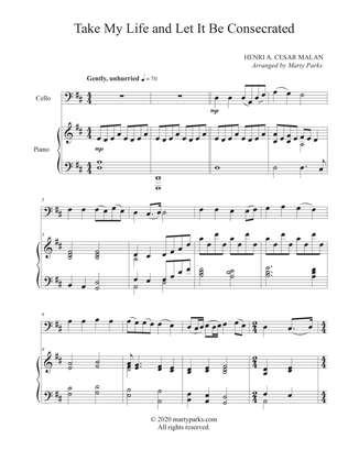 Take My Life and Let It Be Consecrated (Cello-Piano)