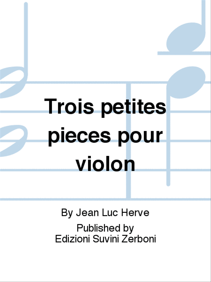 Trois petites pieces pour violon Violin Solo scores gallery preview page 1