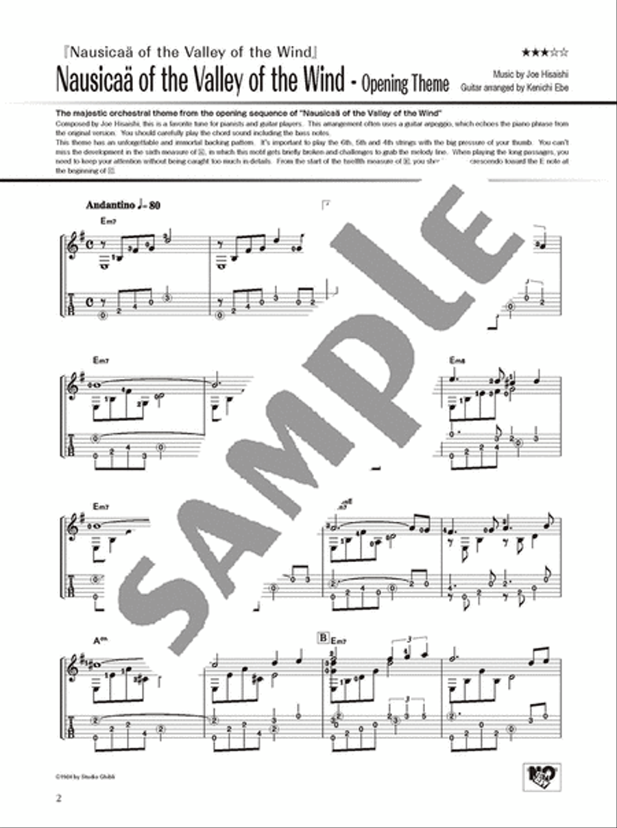 Studio Ghibli Songs for Solo Guitar Vol.1/English Version Guitar Solo scores gallery preview page 3