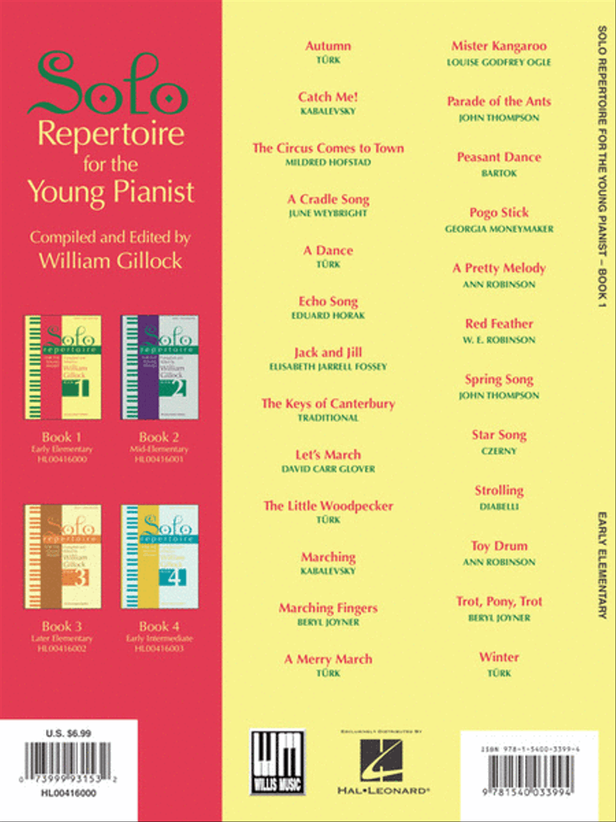 Solo Repertoire for the Young Pianist, Book 1 Piano Method scores gallery preview page 7