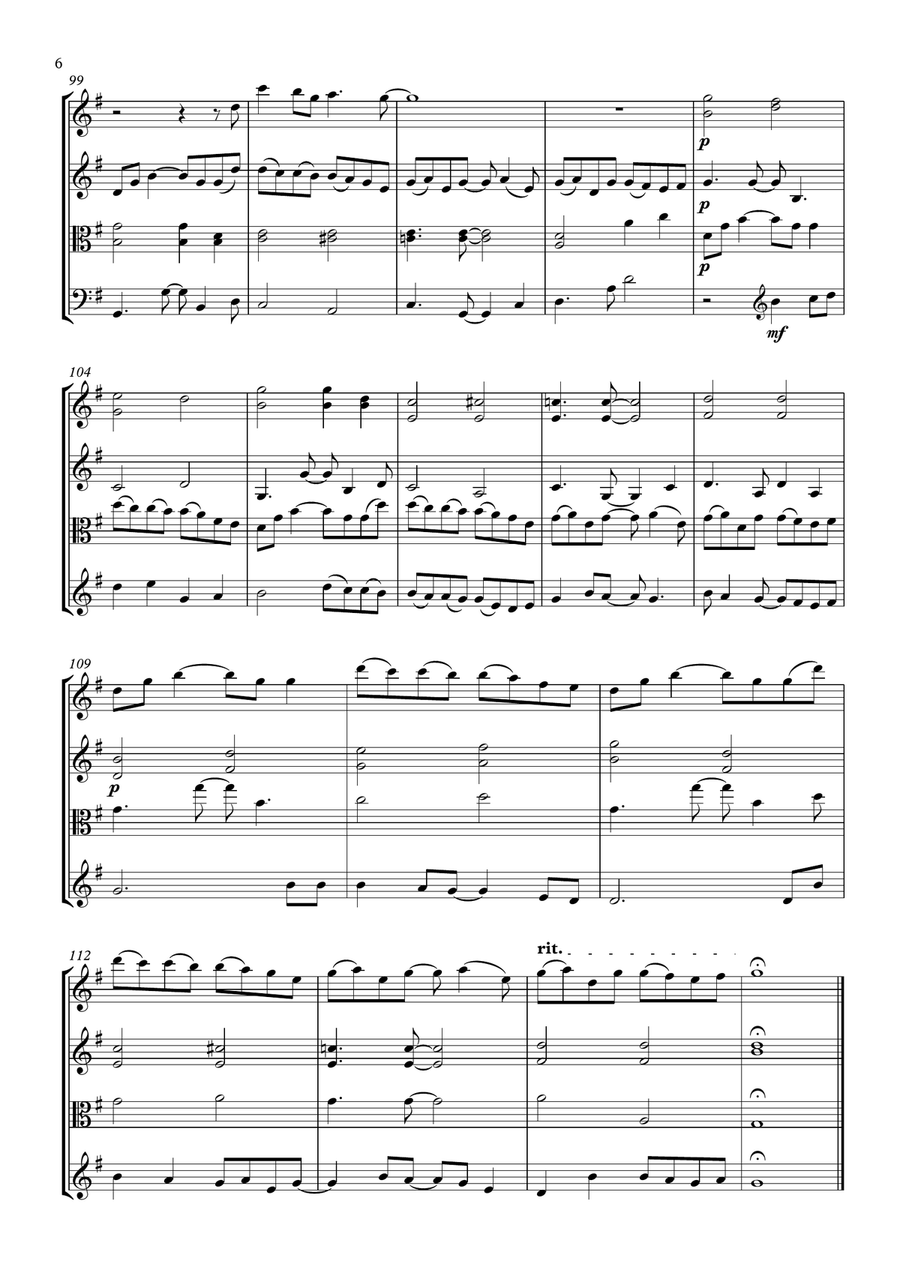 Nightswimming String Quartet scores gallery preview page 6
