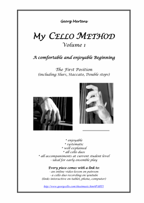 Book cover for My CELLO METHOD - Volume 1