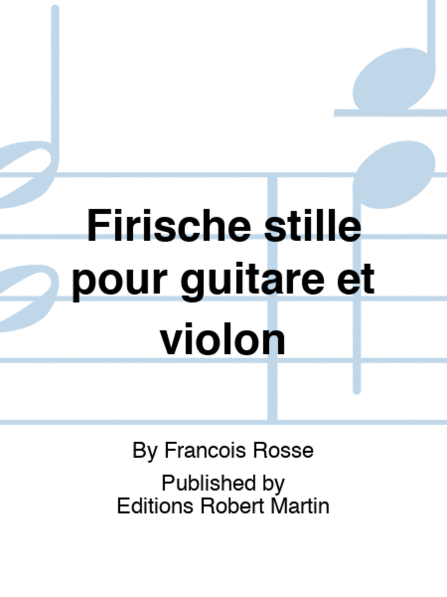 Firische stille pour guitare et violon