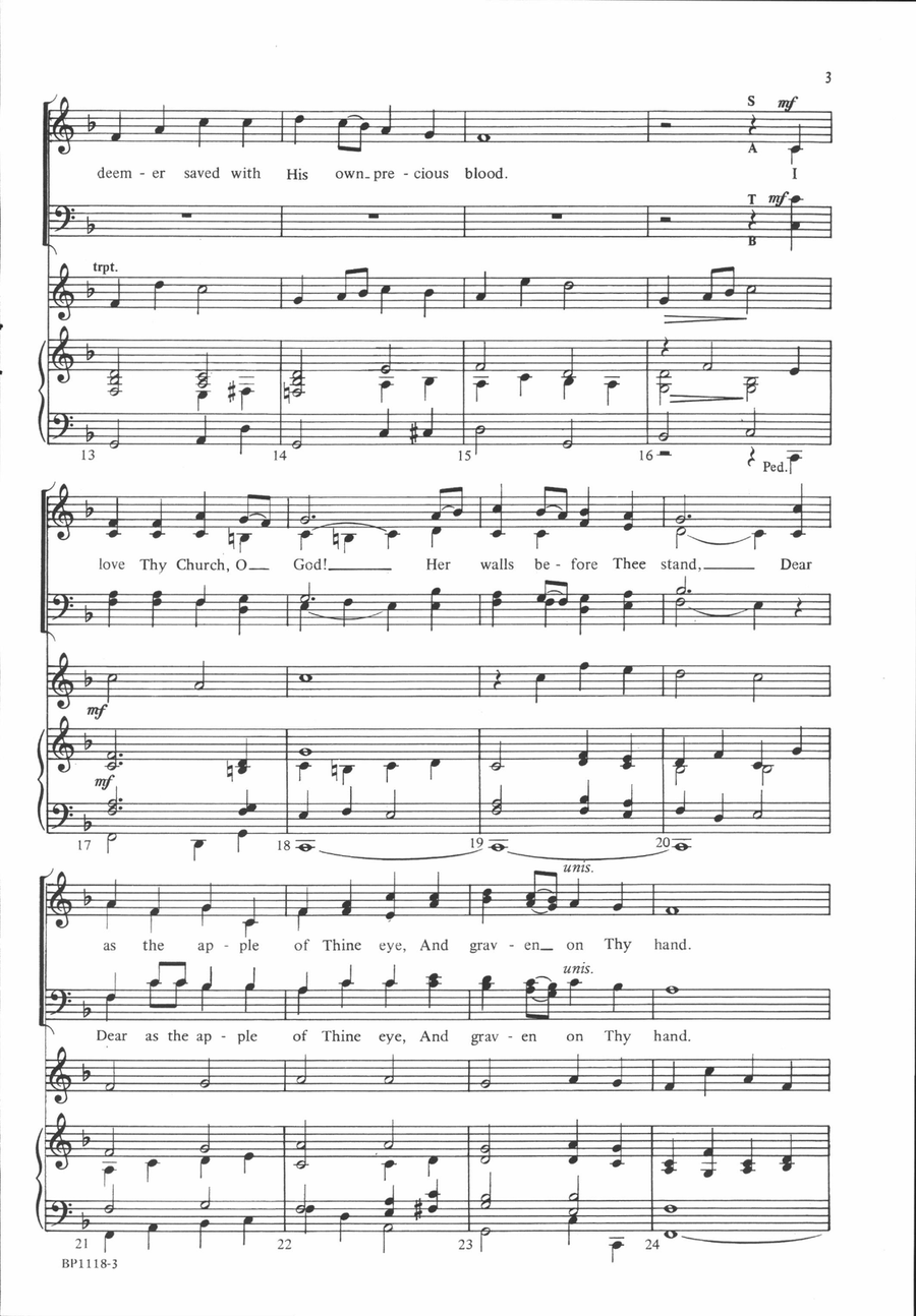 I Love Thy Kingdom, Lord I Love Thy Kingdom, Lord 4-Part scores gallery preview page 3