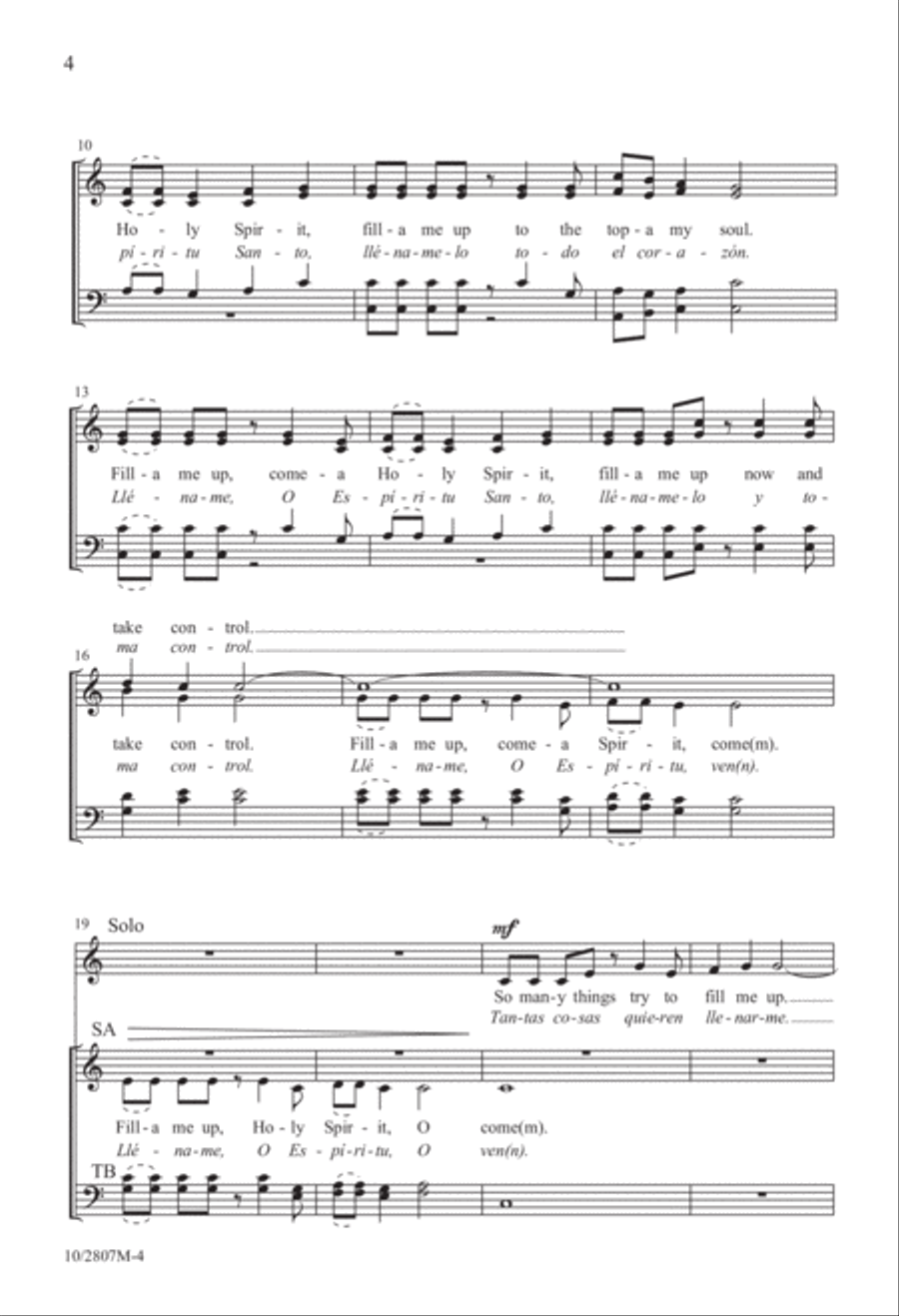 Fill-a Me Up! Fill-a Me Up! 4-Part scores gallery preview page 4