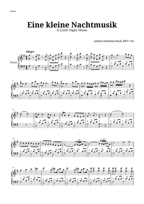 Eine kleine Nachtmusik by Mozart for Piano