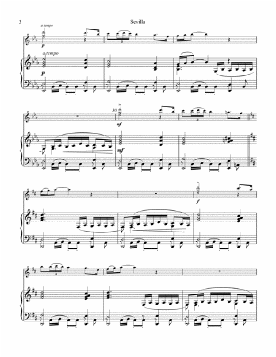 Sevilla Op. 47 No. 3 for guitar and piano Acoustic Guitar scores gallery preview page 4