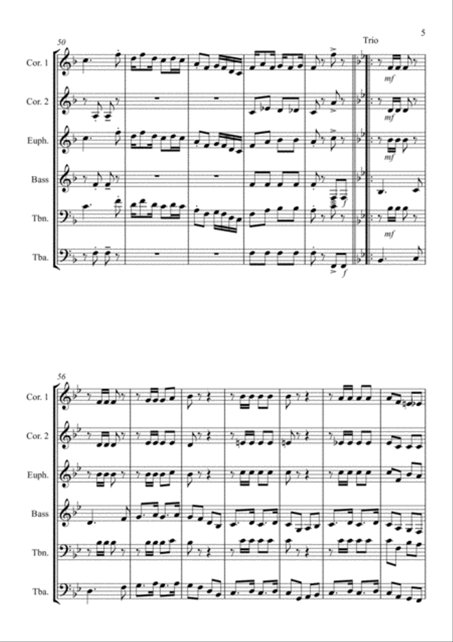 Whistling Rufus Brass Ensemble scores gallery preview page 5