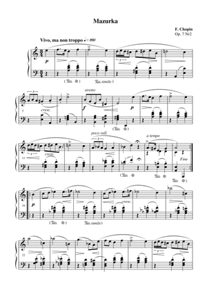 Chopin - Mazurka op. 7 No.2 for piano solo