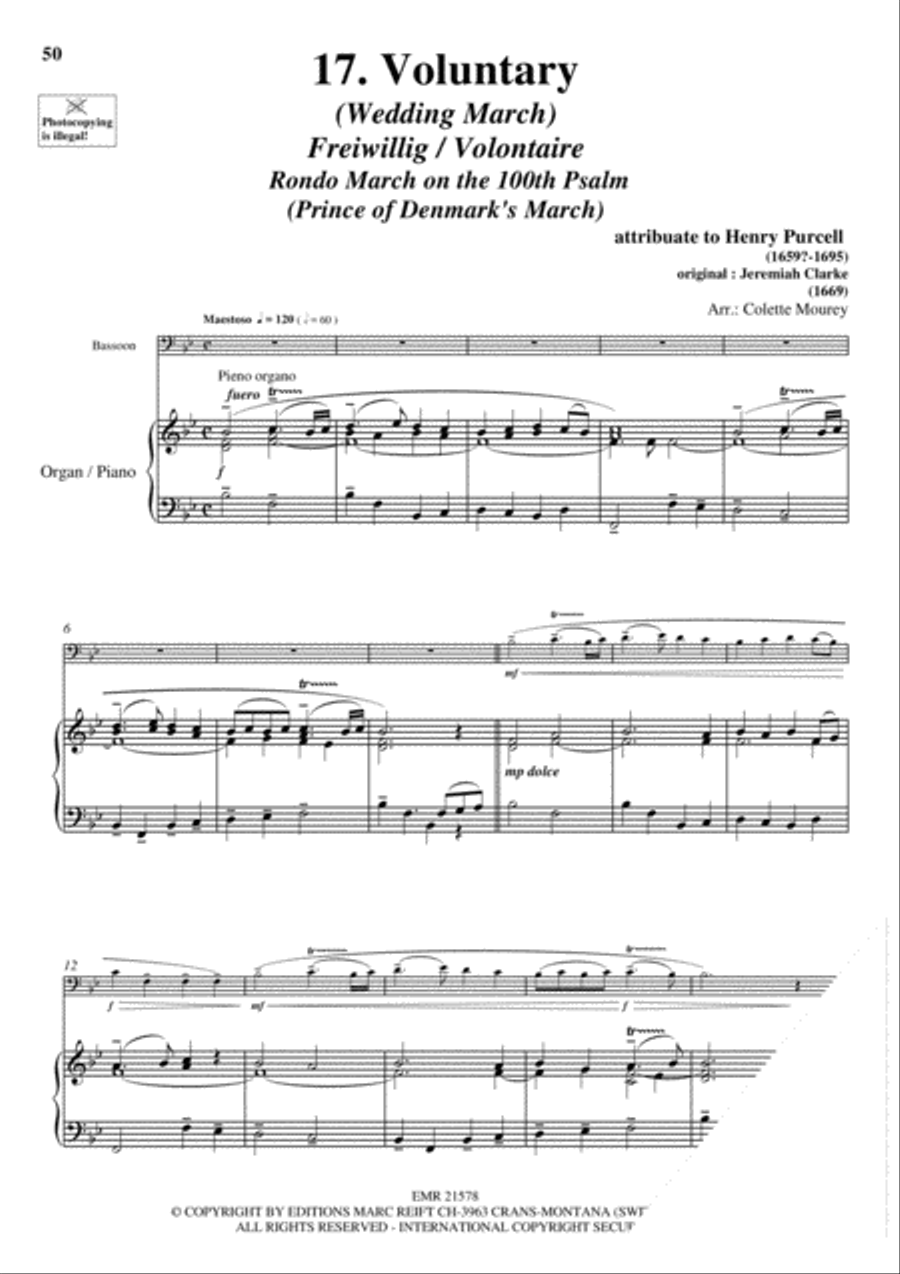 20 Greatest Wedding Solos Bassoon Solo scores gallery preview page 19