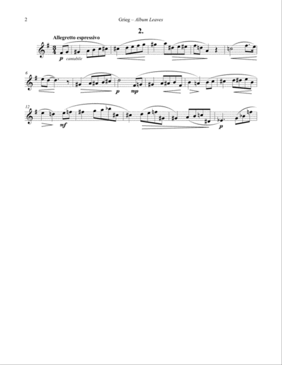 Album Leaves, Opus 28 for Euphonium and Piano Euphonium scores gallery preview page 3