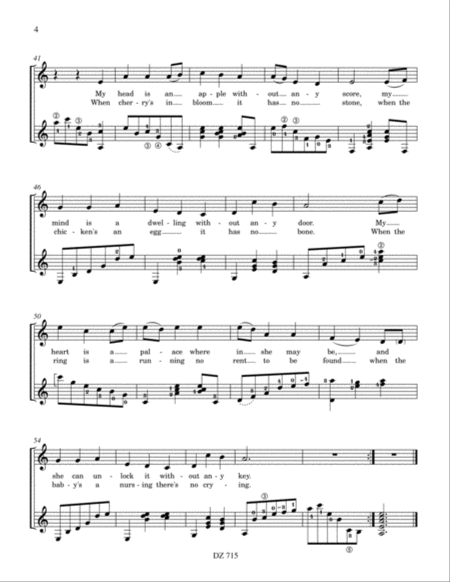 I Will Give my Love..., She's Like the Swallow Classical Guitar scores gallery preview page 4
