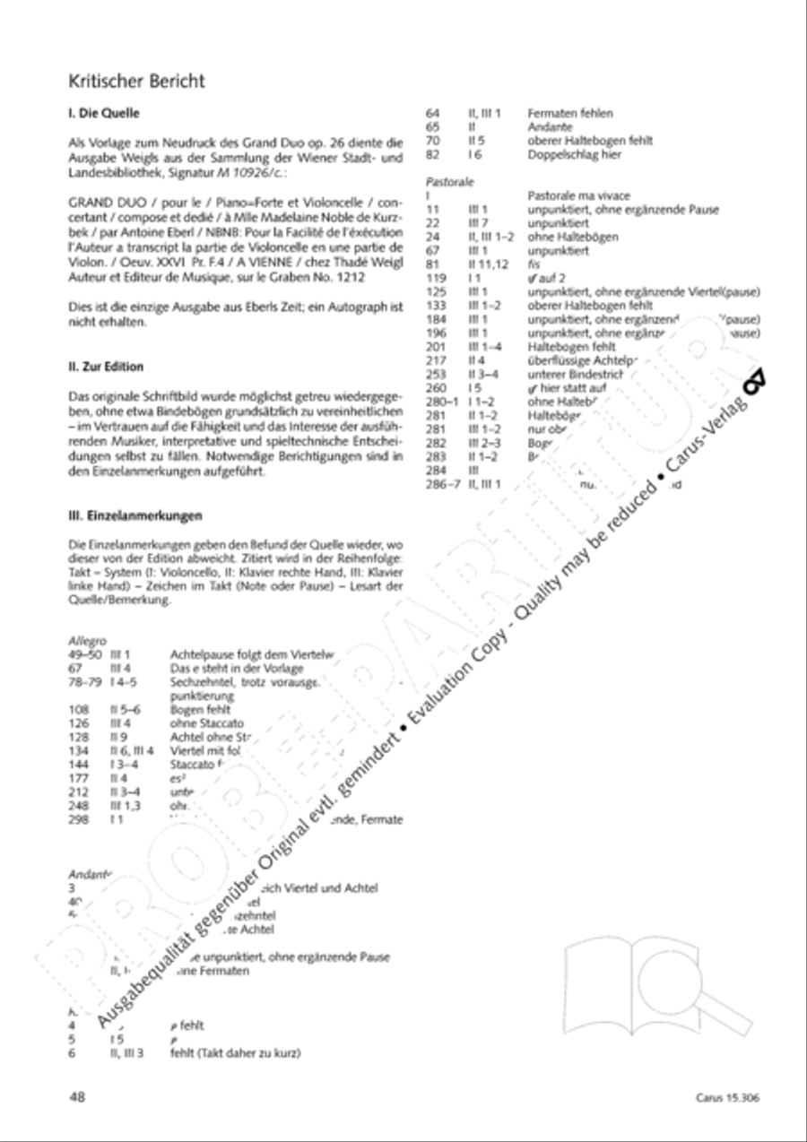Grand Duo fur Violoncello und Klavier String Duet scores gallery preview page 49