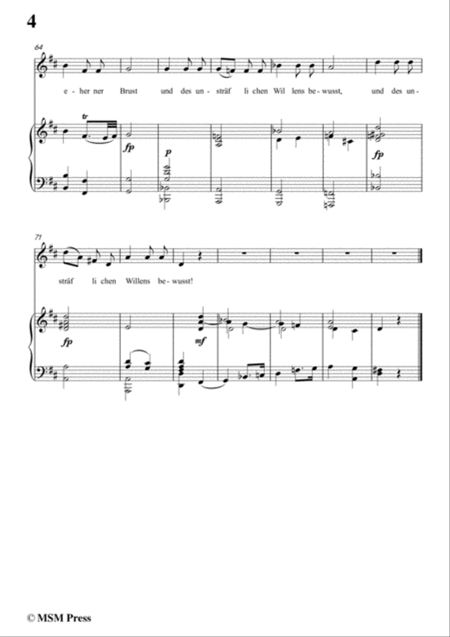 Schubert-Lebenslied,in D Major,for Voice&Piano Voice scores gallery preview page 6