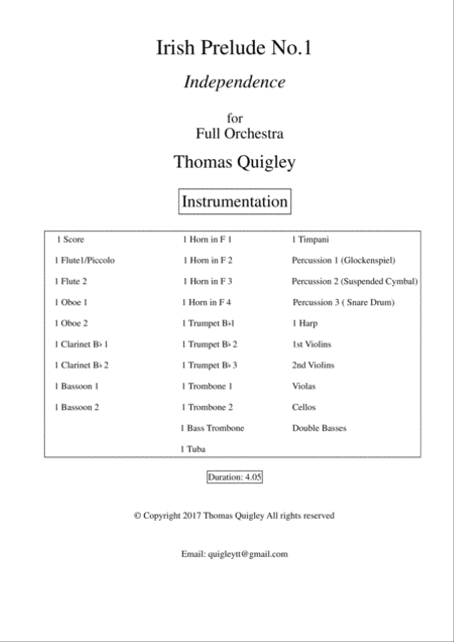 Irish Prelude No.1 (Independence)