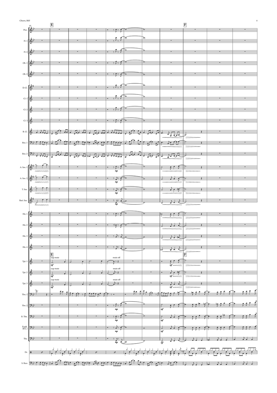 Cheers, Bill! (concert band) Concert Band scores gallery preview page 4