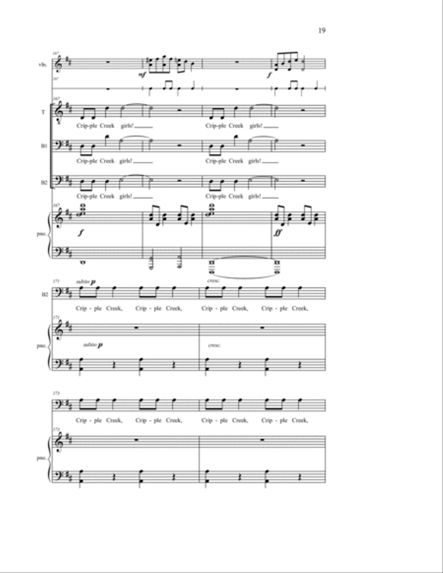 Cripple Creek 3-Part scores gallery preview page 13
