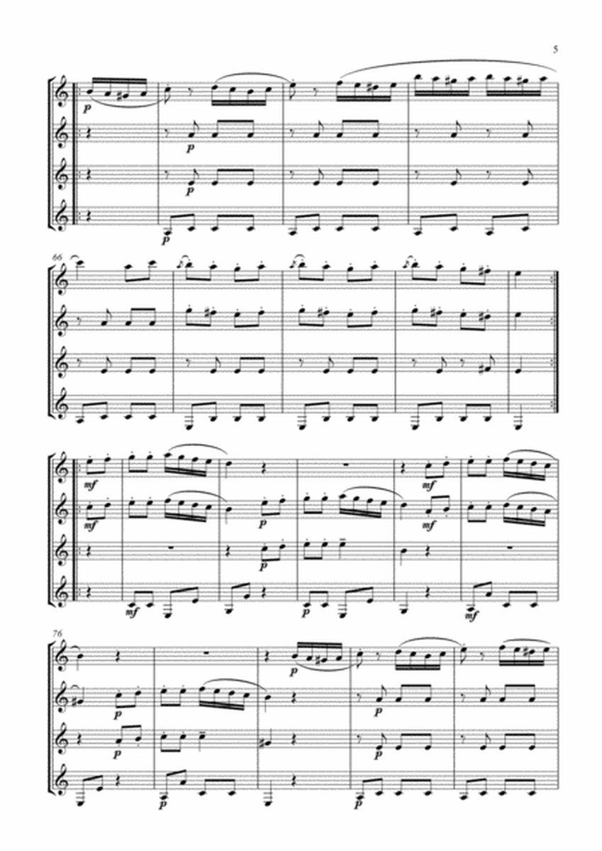 Rondo Alla Turca. For Clarinet Quartet image number null