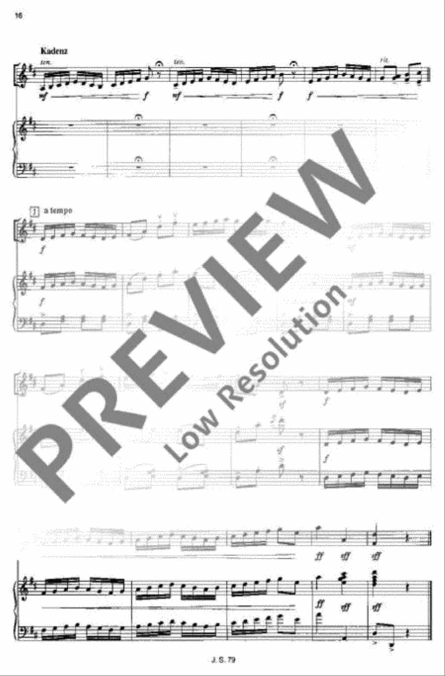 Concertino classico D major Violin scores gallery preview page 16
