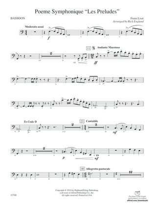 Poeme Symphonique "Les Preludes": Bassoon