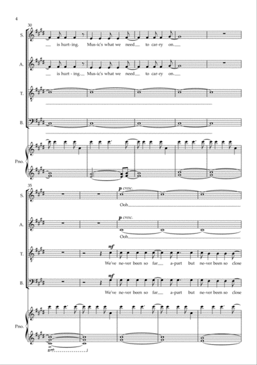 We Will Sing Again 4-Part scores gallery preview page 4