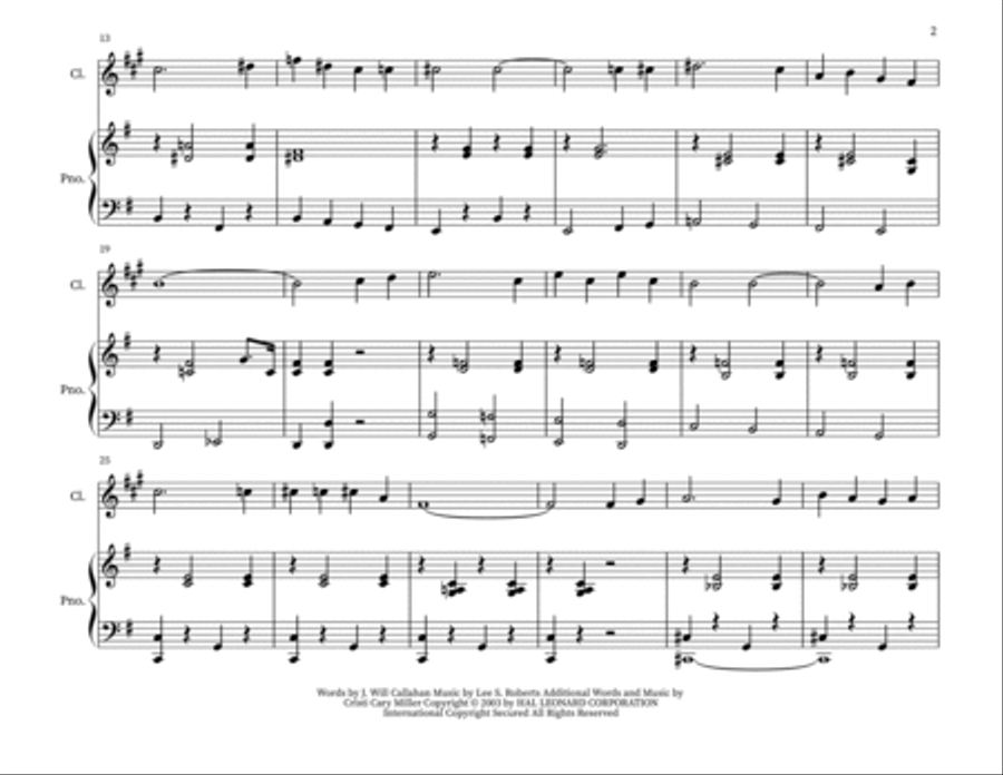 Smiles Clarinet Solo scores gallery preview page 2
