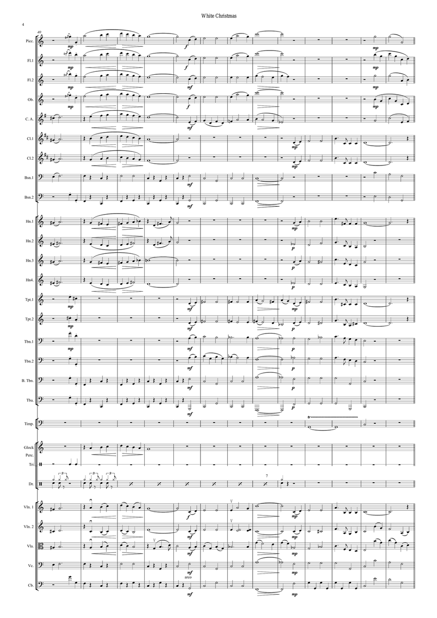 White Christmas Full Orchestra scores gallery preview page 4