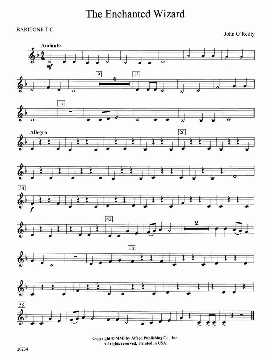 The Enchanted Wizard: Baritone T.C.