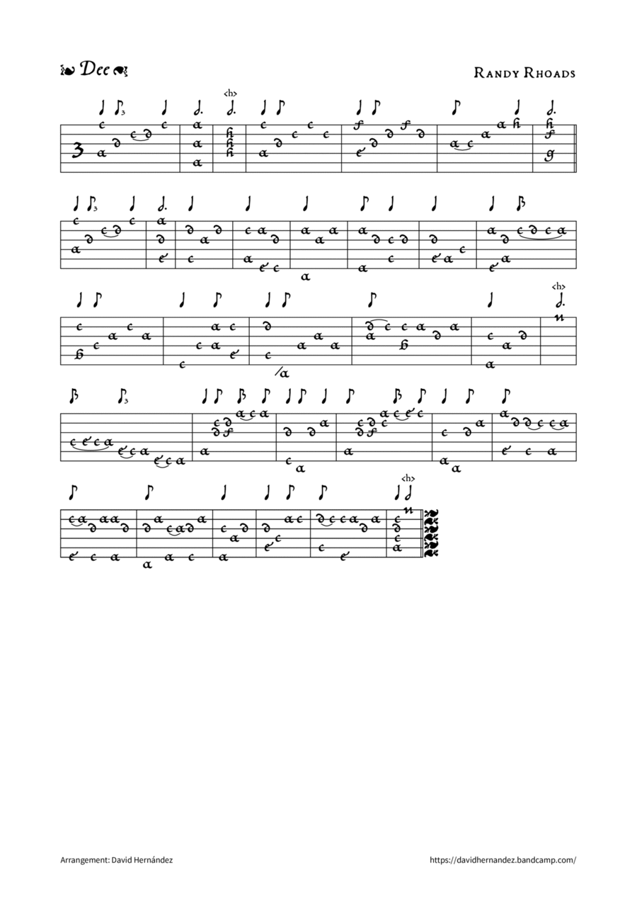 Dee Classical Guitar scores gallery preview page 1