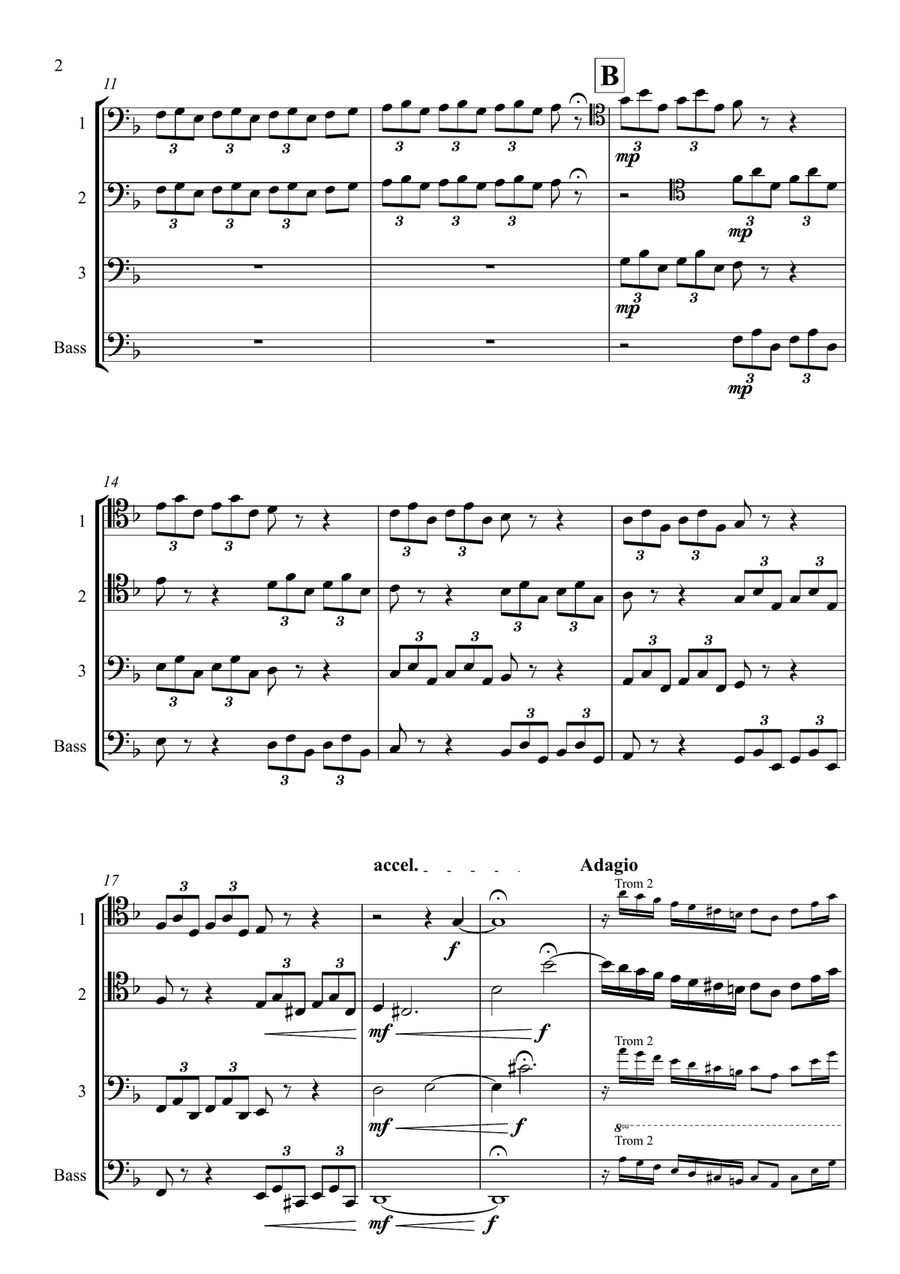 Toccata and Fugue in D Minor (Trombone Quartet) Toccata and Fugue in D Minor (Trombone Quartet) Trombone Quartet scores gallery preview page 2