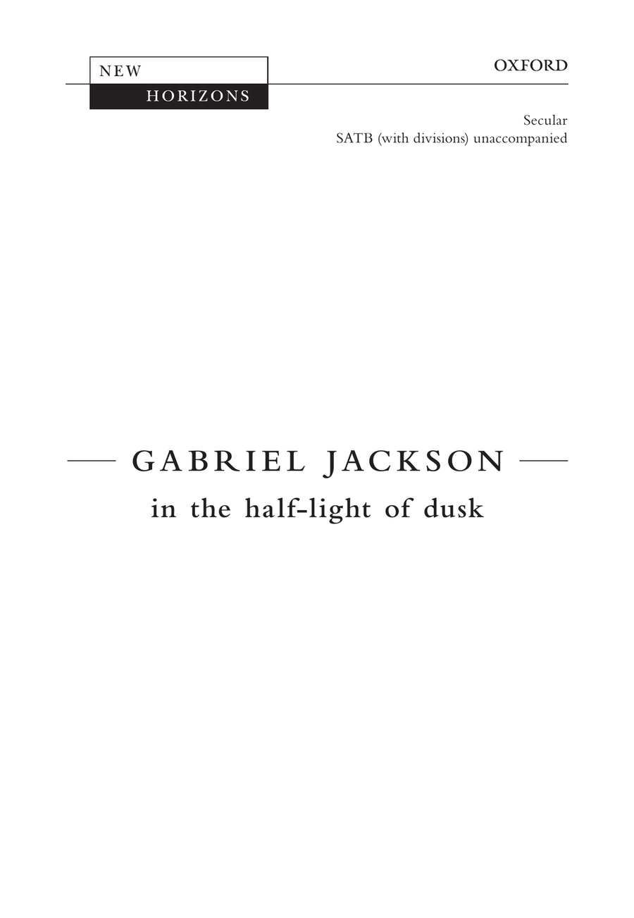 in the half-light of dusk