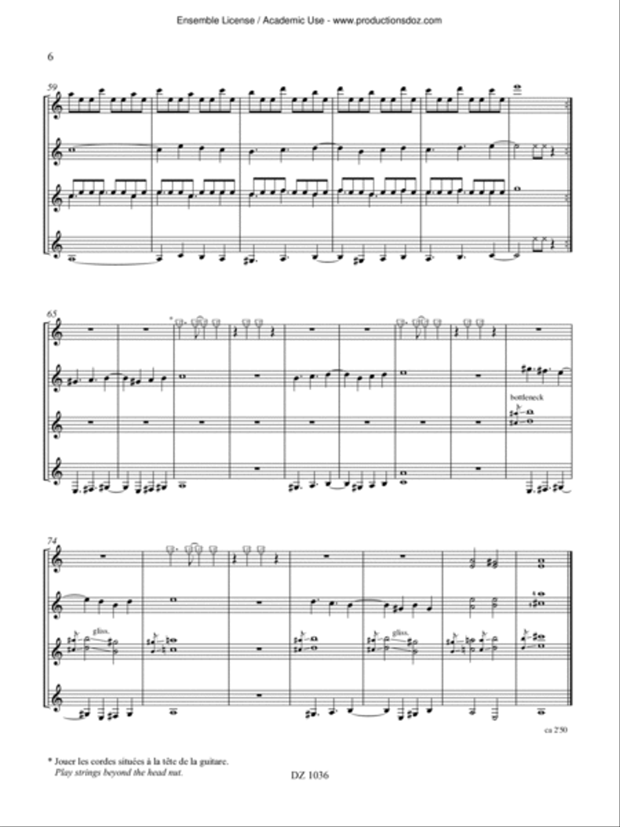 Couleur mambo Couleur mambo Guitar Ensemble scores gallery preview page 6