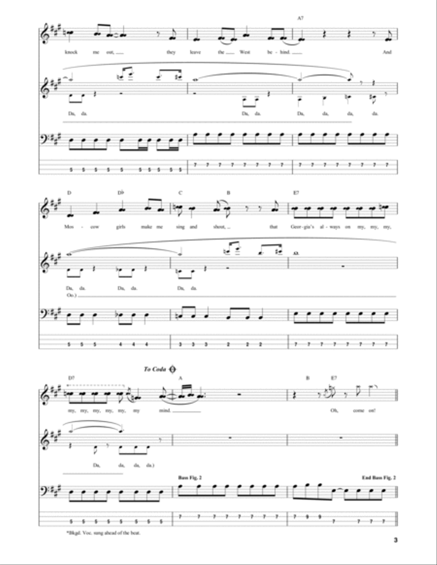 Back In The U.S.S.R. Guitar Tablature scores gallery preview page 3