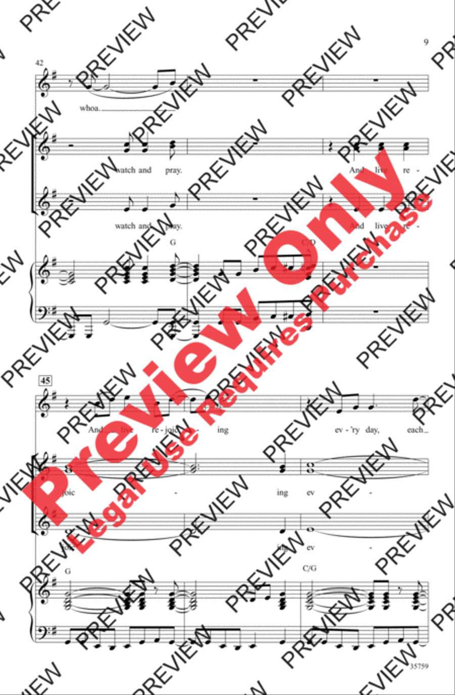 Oh Happy Day Women's Choir scores gallery preview page 9