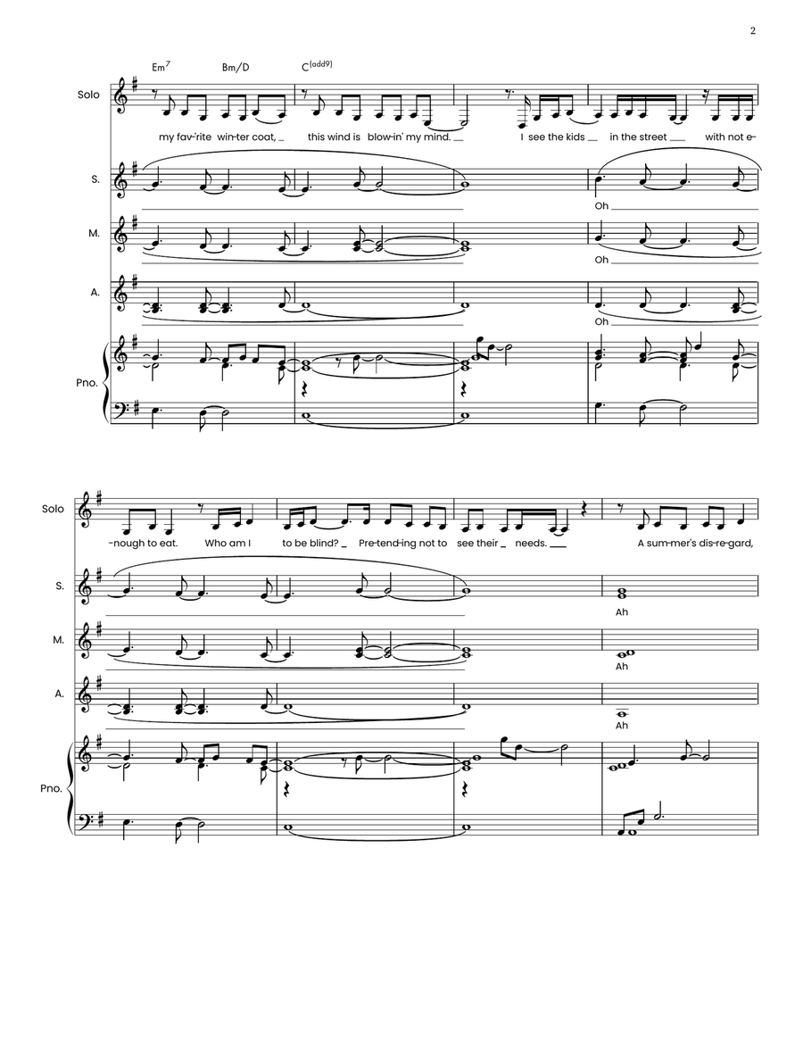 Man In The Mirror SSA scores gallery preview page 2