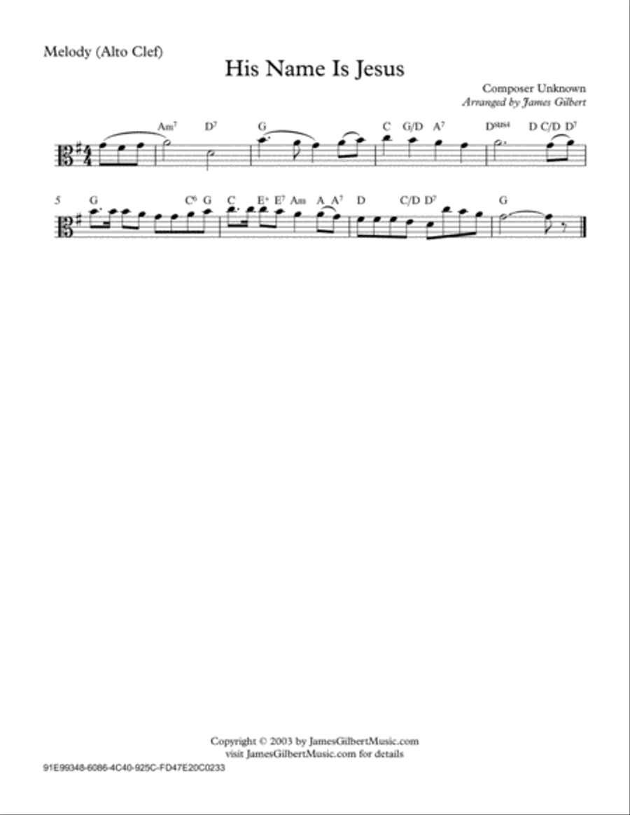 His Name Is Jesus His Name Is Jesus Small Ensemble scores gallery preview page 3