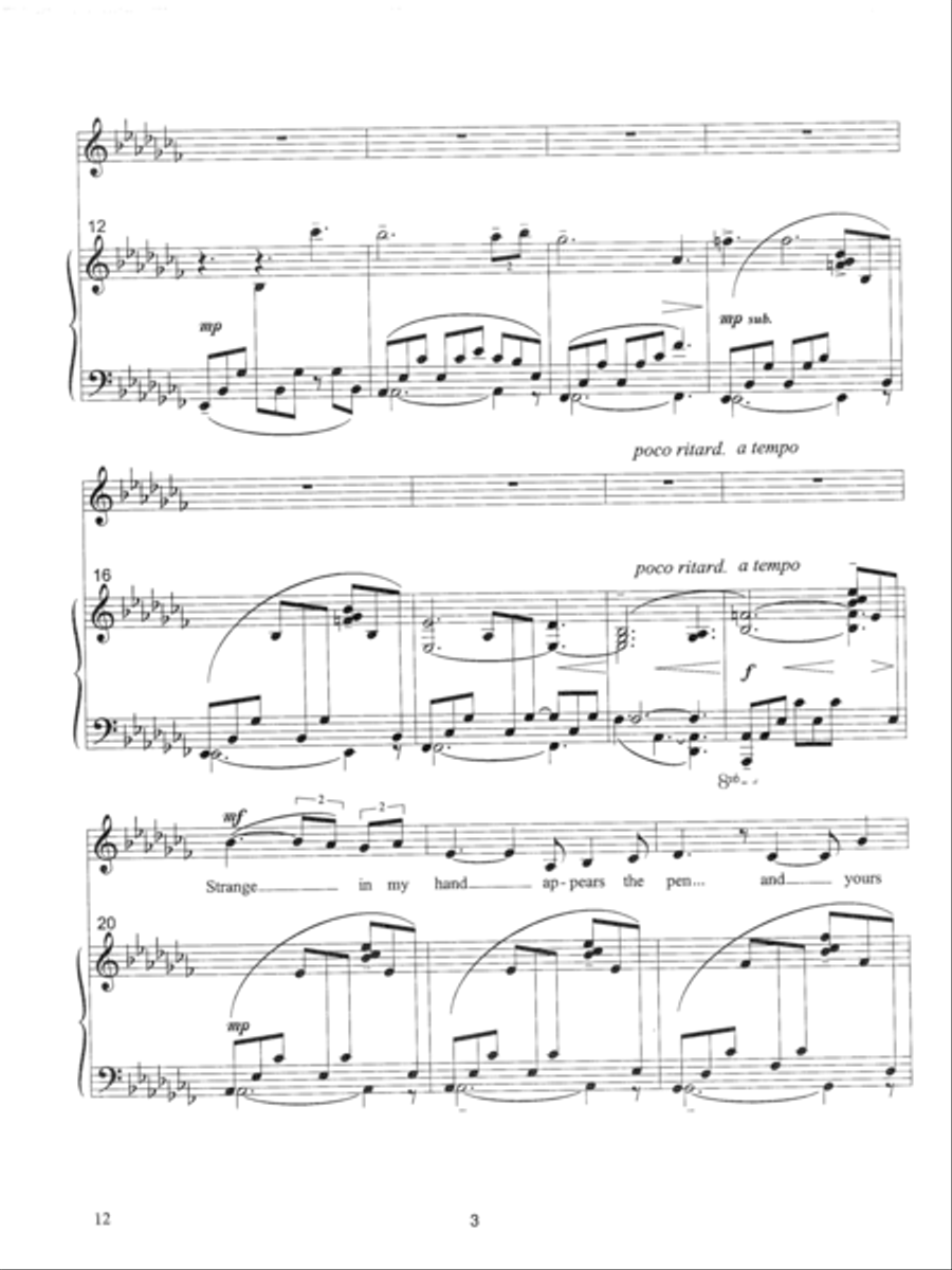 [Adams] For You There Is No Song (from Five Millay Songs) Voice scores gallery preview page 5