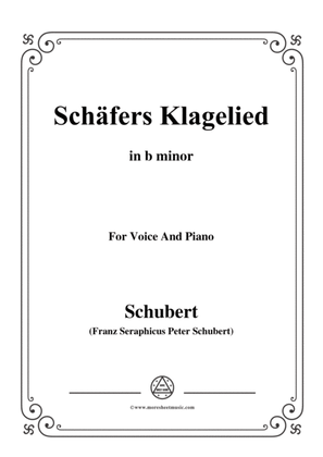 Schubert-Schäfers Klagelied,in b minor,Op.3,No.1,for Voice and Piano